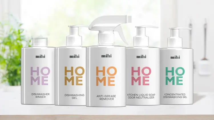Gamme complète de produits d'entretien pour la maison Mihi HOME
